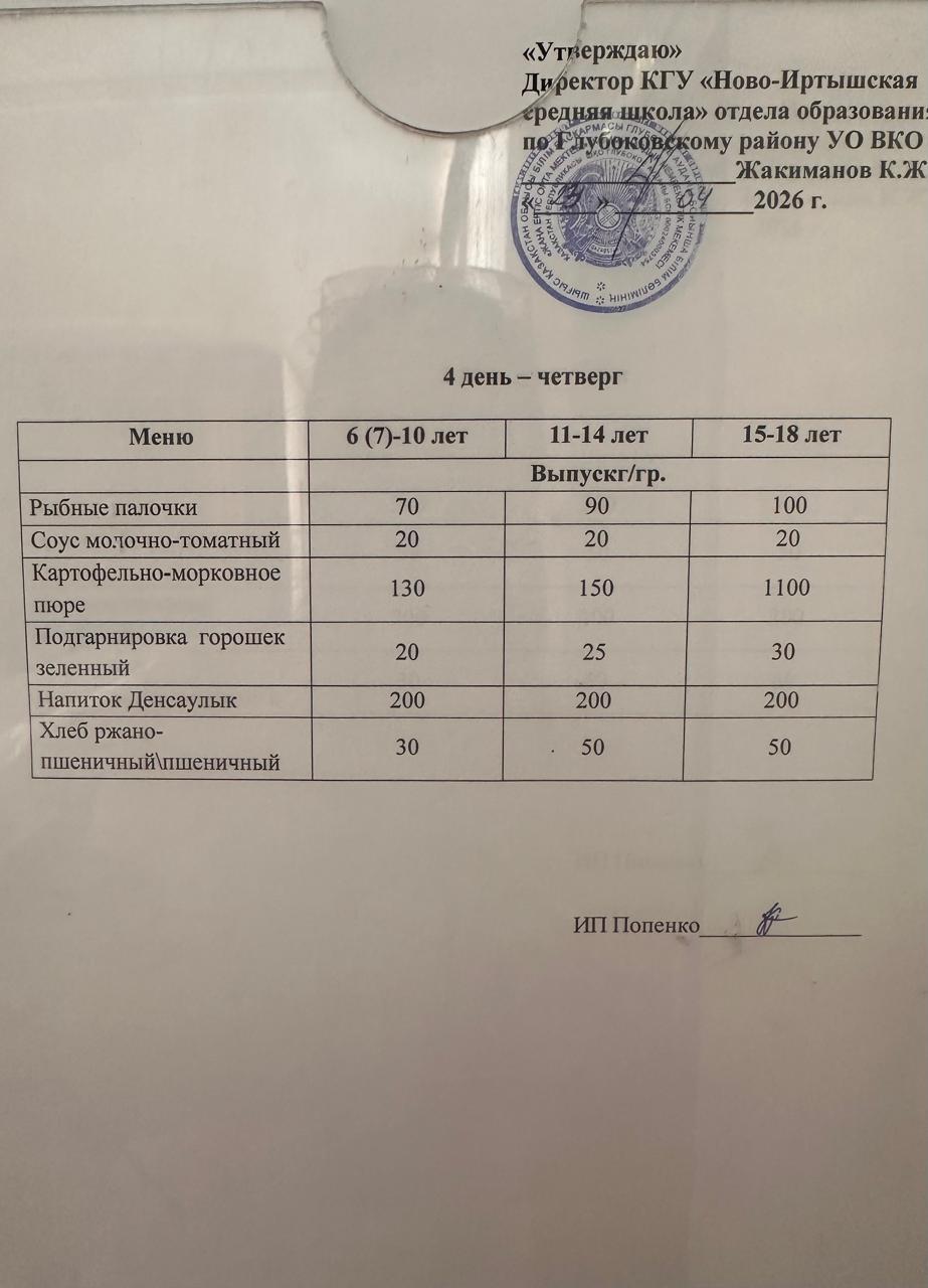 Меню 23.04.2026